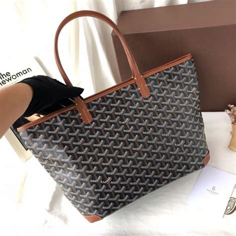 goyard large tote size|Goyard tote bag with zipper.